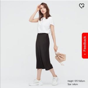 Womens Satin Narrow Flare Skirt